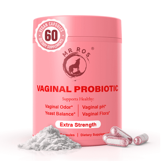Mr Ros Vaginal Probiotics for Women Probiotic and Prebiotic Blend Vegan 60 Capsules