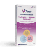VagiBiom Vaginal + Urinary Support Probiotic Suppositories for Women, with Lactobacillus, D-Mannose, and Hyaluronic Acid, 10 Count