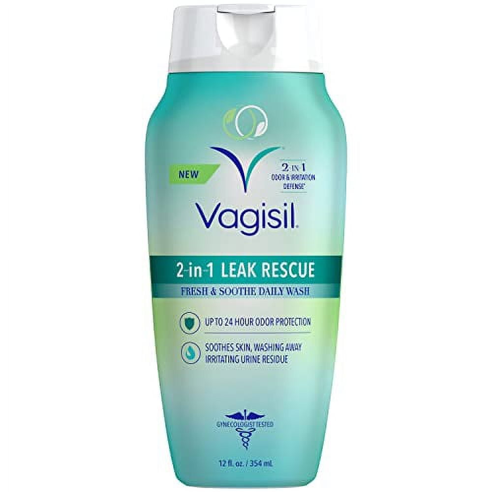 Vagisil 2in1 Leak Rescue Daily Intimate Feminine Wash for Women, Gynecologist Tested