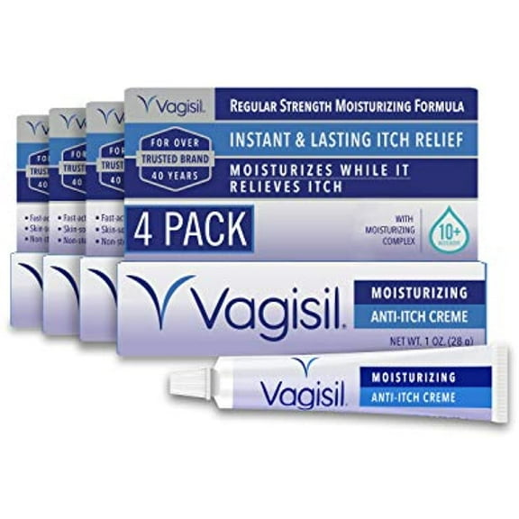 Vagisil Anti-Itch Creme, Regular Strength, 1 Ounce (4 Pack) (Bundle)