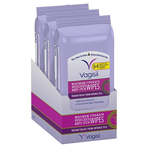 Vagisil Maximum Strength AntiItch Medicated Feminine Vaginal Wipes