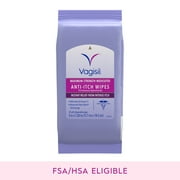 Vagisil Anti-Itch Medicated Wipes, Maximum Strength For Instant Relief, 20 Count