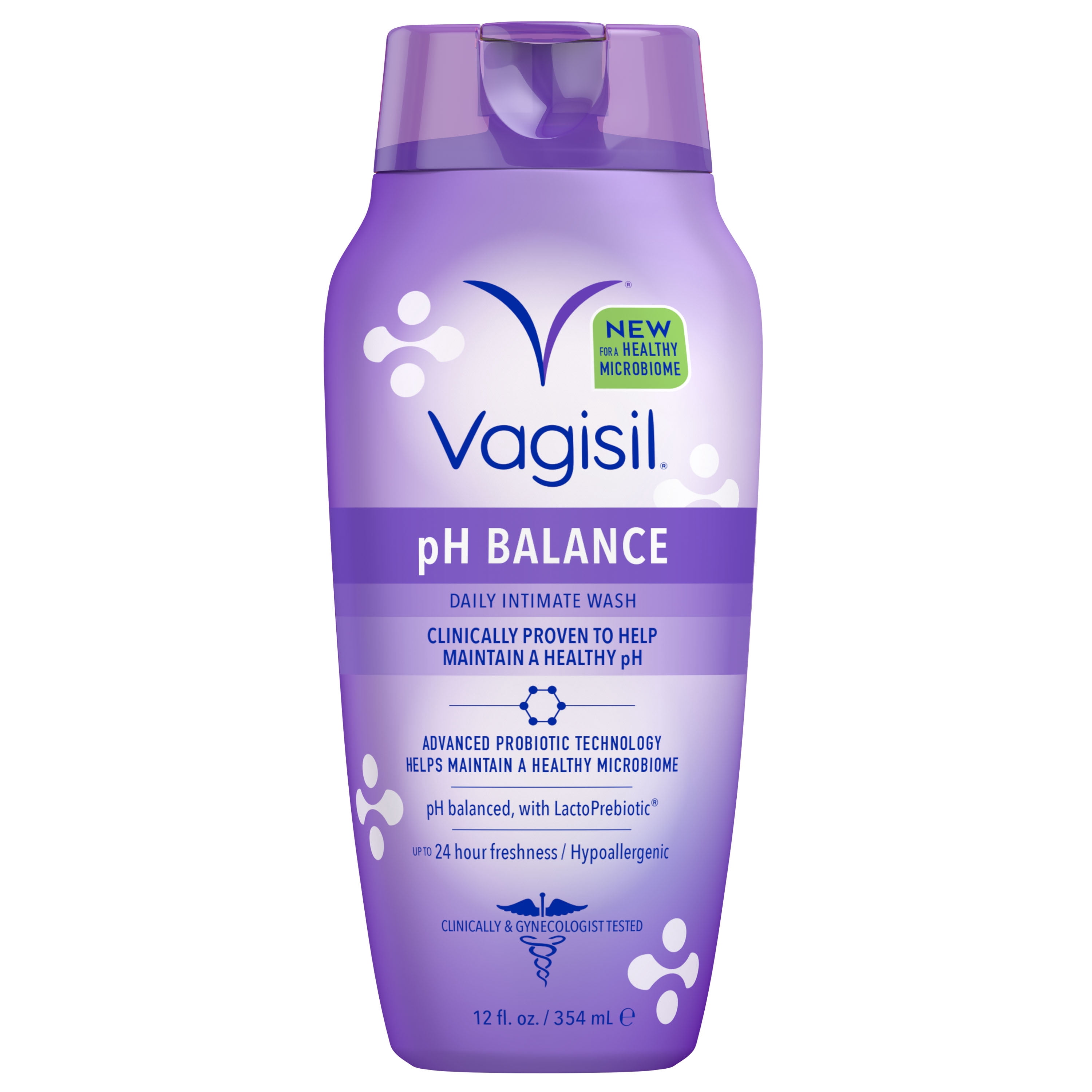 Vagisil Feminine Wash for Intimate Area Hygiene, pH Balance, Gynecologist Tested, Hypoallergenic, 12 fl oz,