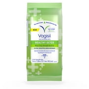 Vagisil Healthy Detox Wipes, Formulated with Essential Oils, in a Re-Sealable Pouch 20 Count 3 Pack