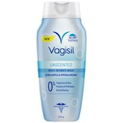 Vagisil Feminine Wash for Intimate Area, pH Balanced, Unscented, 12 oz 3 Pack