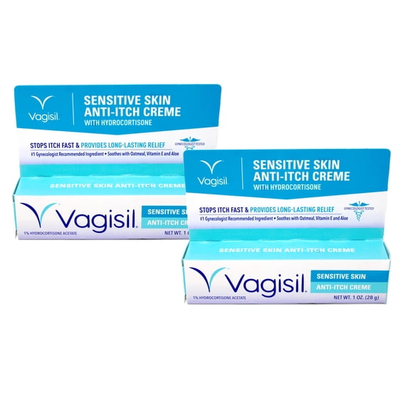 Vagisil Sensitive Skin 1 % Hydrocortisone Anti-Itch Creme, 1 oz (2 pack) (Bundle)