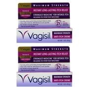 Vagisil Maximum Strength Anti-Itch Creme, 1 Oz, 2 Pack