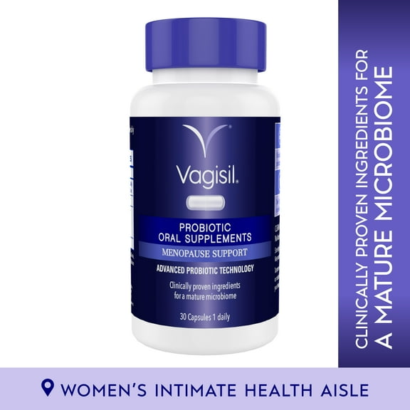 Vagisil Menopause Support Probiotic Oral Supplements, 30 Count
