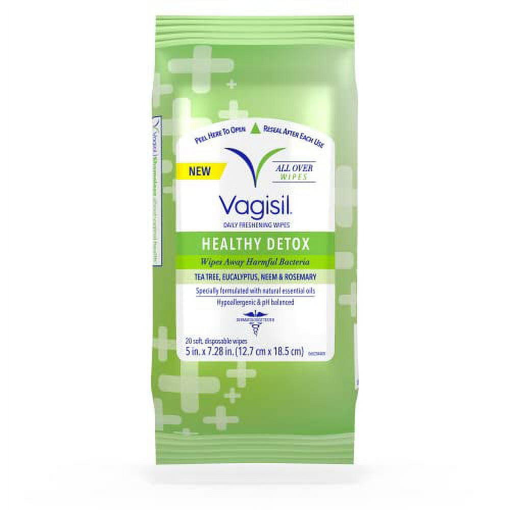 Vagisil Odor Block Daily Freshening Feminine Intimate Wipes, 20 Ea