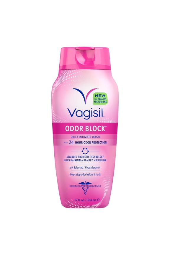 Feminine Wash for Intimate Area Hygiene, Odor Block, Gynecologist Tested, Hypoallergenic, 12 fl oz,
