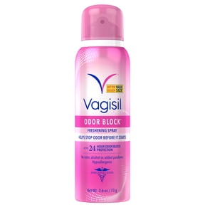 Vagisil Odor Block Freshening Spray for Feminine Hygiene, Gynecologist Tested, Hypoallergenic, 2.6 oz