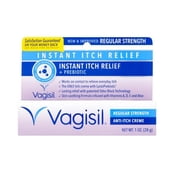 Vagisil Regular Strength Anti-Itch Feminine Cream, Fast-Acting Itch Relief, Gynecologist Tested, Hypoallergenic, 1 oz