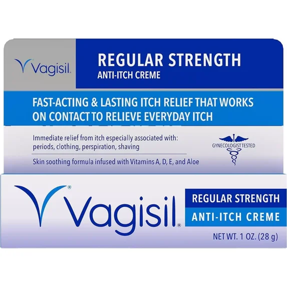 Vagisil Regular Strength Moisturizing Anti-Itch Cream, 1.0 Oz, 2-Pack