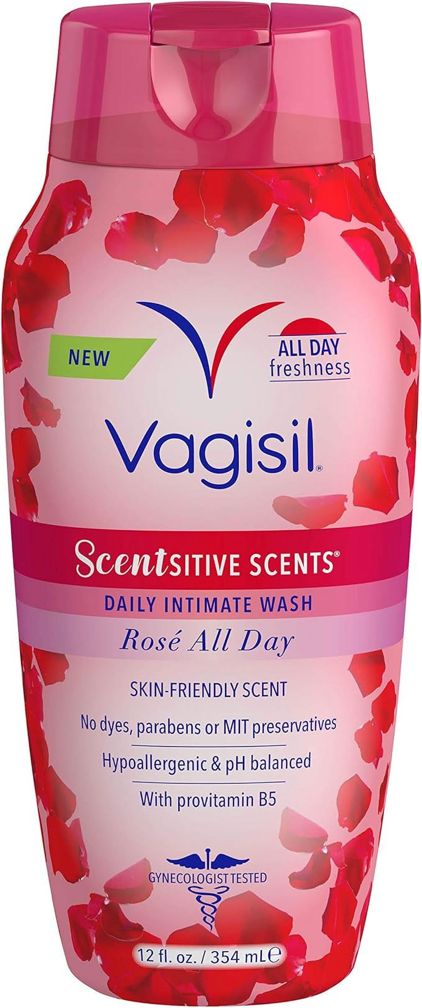 Vagisil Scentsitive Scents Daily Intimate Feminine Wash, Rose All Day, 12 Oz ..