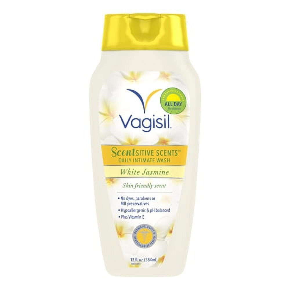 Vagisil Scentsitive Scents Daily Intimate Vaginal Wash With White Jasmine Scent, 12 Oz, 2 Pack