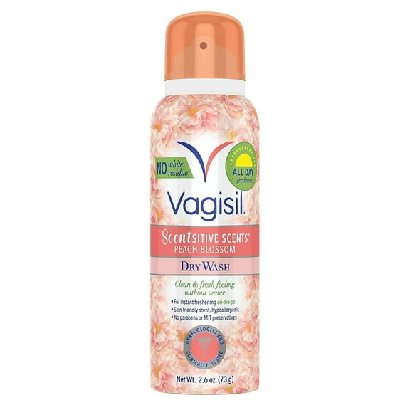 Vagisil Scentsitive Scents Dry Wash Peach Blossom 2.6oz (Pack of 3)