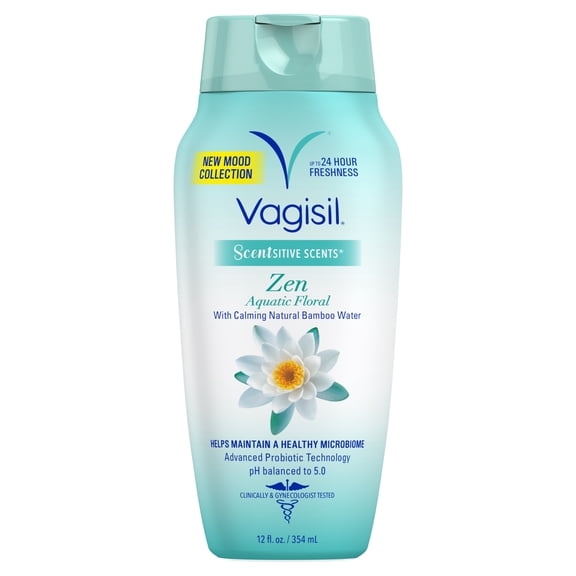 Vagisil Scentsitive Scents Feminine Wash, Zen Aquatic Floral, 12 fl oz