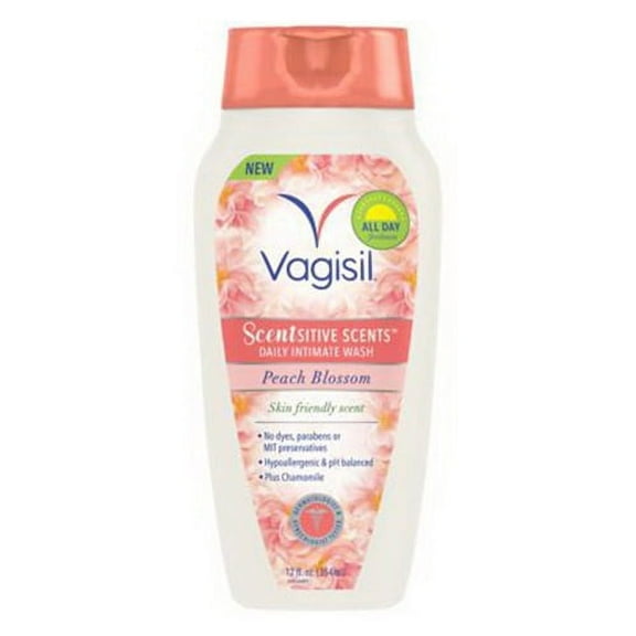 Vagisil Scentsitive Scents Peach Blossom Cleansing Wash, 12 Oz, 3 Pack
