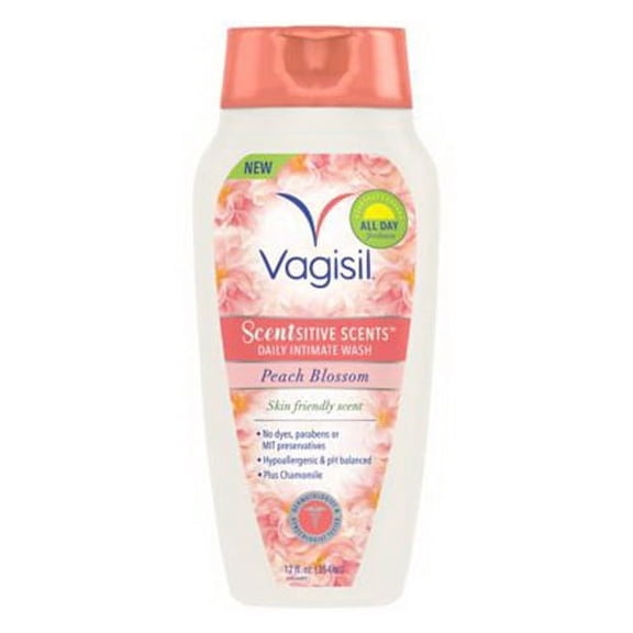 Vagisil Scentsitive Scents Peach Blossom Cleansing Wash, 12 Oz, 6 Pack