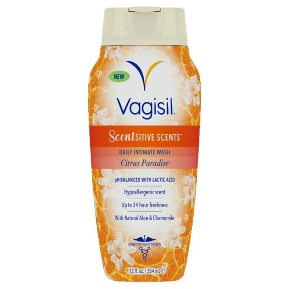 Vagisil Sensitive Scents Feminine Wash, Citrus Paradise Scent, 12 oz