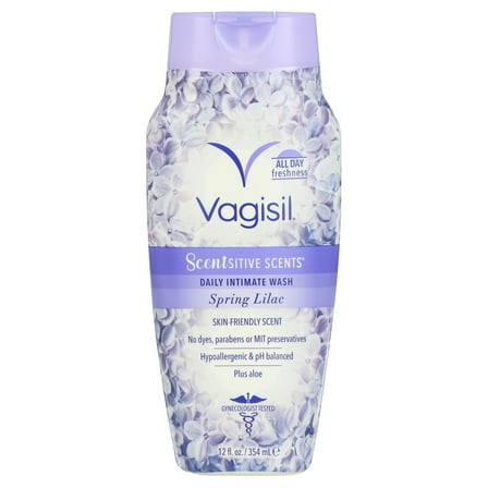 Vagisil Sensitive Scents Feminine Wash, Spring Lilac Scent, 12 oz, 1 Pack