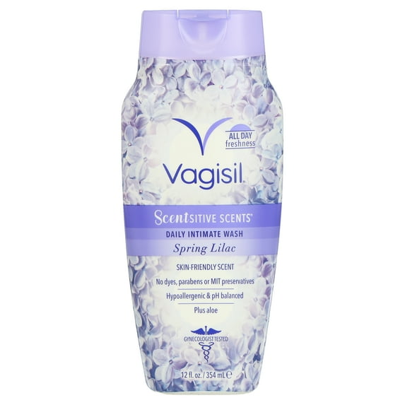 Vagisil Sensitive Scents Feminine Wash, Spring Lilac Scent, 12 oz, 1 Pack