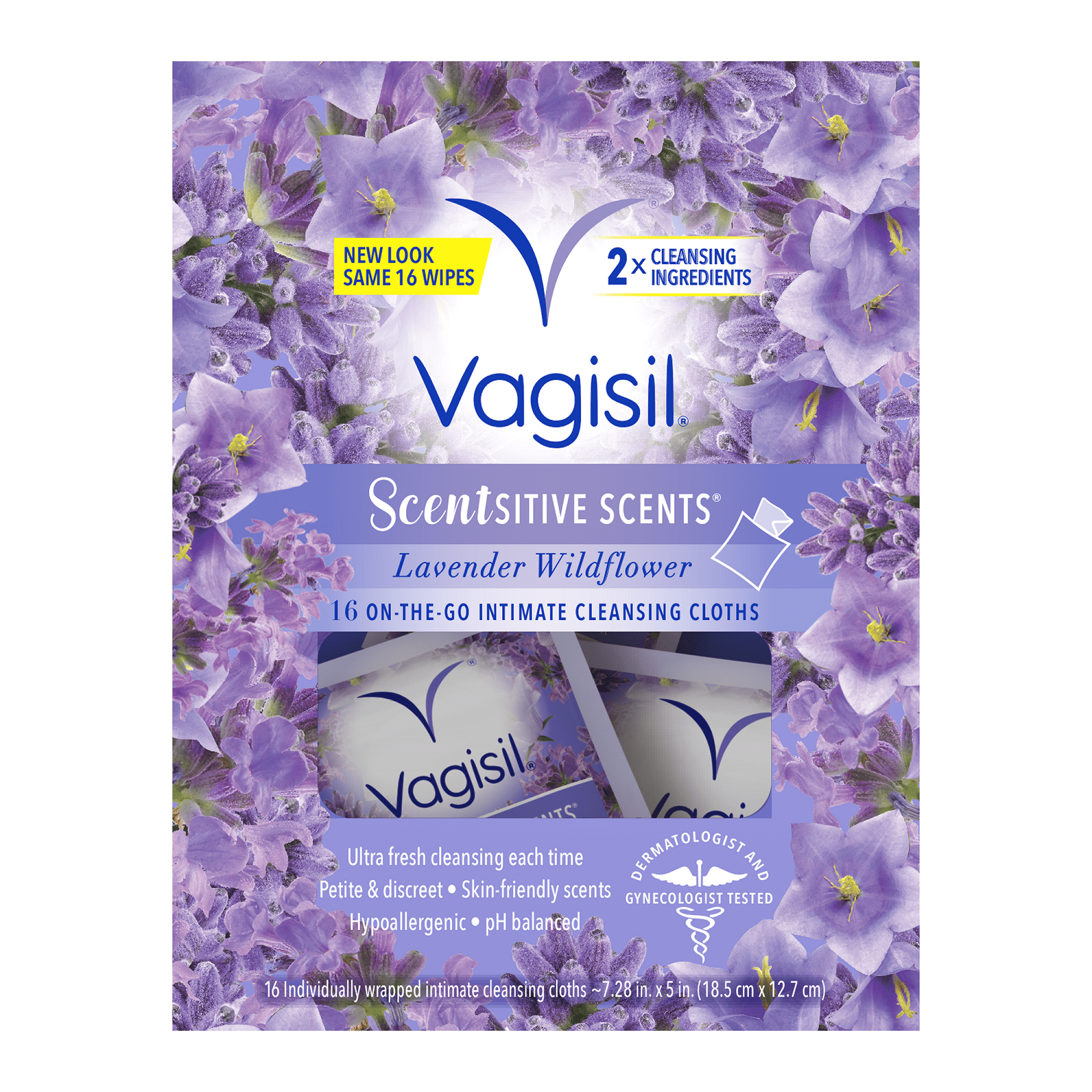 Vagisil Sensitive Scents onthego Feminine Cleansing Wipes, pH