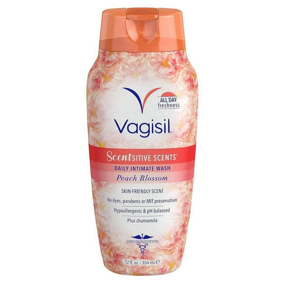 Vagisil Wash Scentsitive Scents Peach Blossom 12 Ounce (Pack of 2)