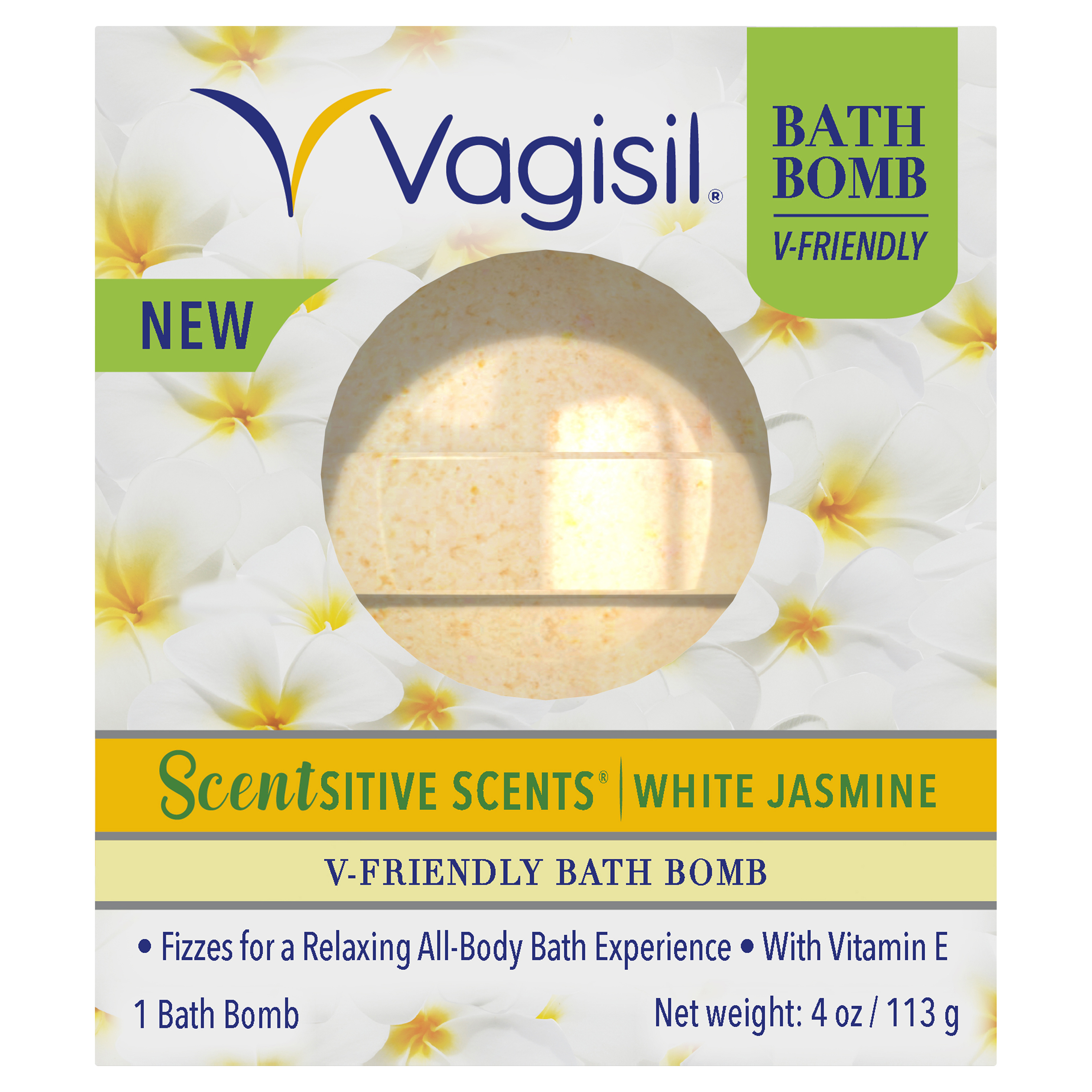 Vagisil White Jasmine V-Friendly Bath Bomb - image 1 of 4