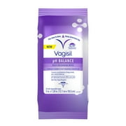Vagisil pH Balance Daily Freshening Wipes for Feminine Hygiene in Resealable Pouch, 20 Wipes/PK