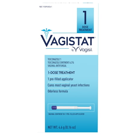 Vagistat By Vagisil Vaginal Antifungal Yeast Infection Treatment, 1-Dose Ointment in Pre-Filled Applicator, 0.16 oz
