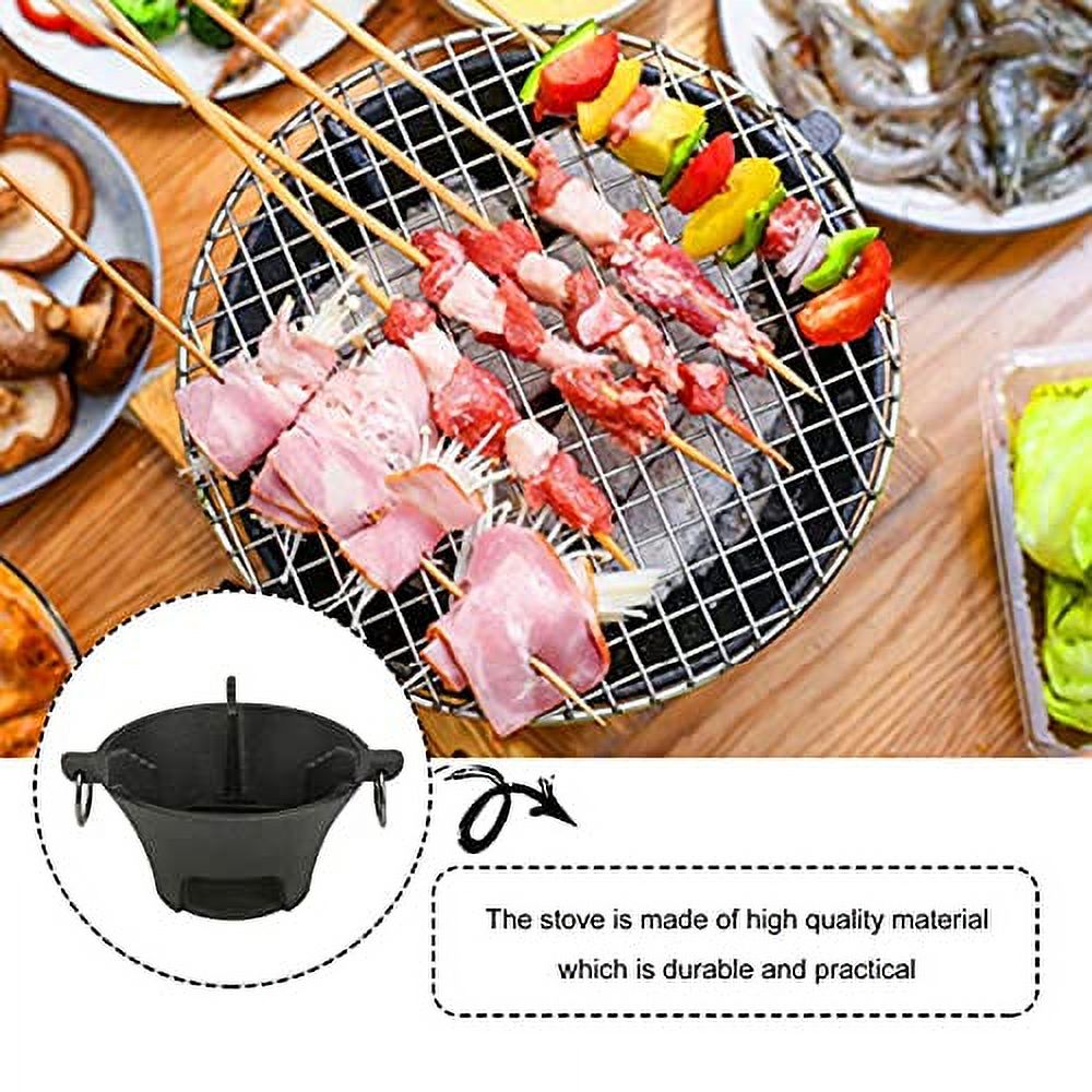 Vaguelly Indoor Grill BBQ Stove Tabletop Grill Cast Iron Charcoal Grill