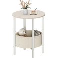 thumbnail image 1 of Vagusicc Round Side Table End Table with Storage Basket, Small Side Table Round Nightstand for Small Spaces, Tall Oval End Table with Steel Frame, Coffee Bedside Table for Living Room, Begie, 1 of 8