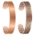 thumbnail image 1 of Wollet Copper Magnetic Bracelets Blanks for Men Women– Adjustable Copper Jewelry Set of 2, 1 of 8