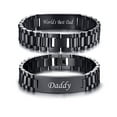 thumbnail image 1 of Vagzen Stainless Steel Link Bracelet Personalized Jewelry Gift for Men DAD Father Husband Boyfriend, 1 of 7