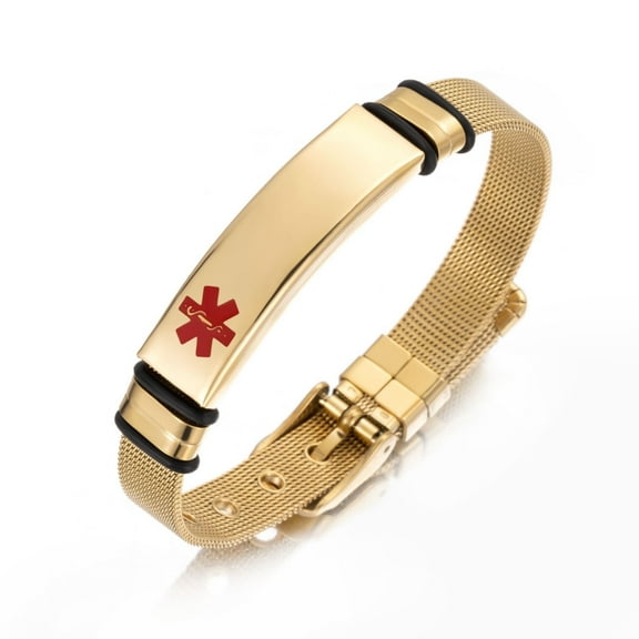 Vagzen Stainless steel Medical Alert ID Bracelet for Men, Blank