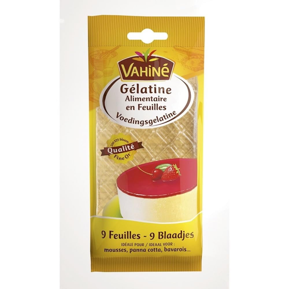 Vahine Feuilles de Gelatine French Gelatin Sheets 9 sheets