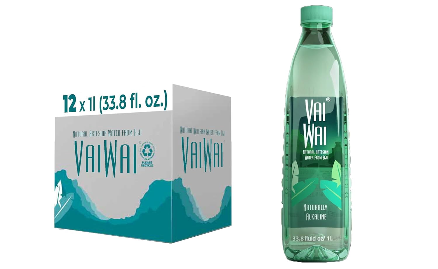 Vai Wai Natural Artesian Water From Fiji, 33.8 Oz.