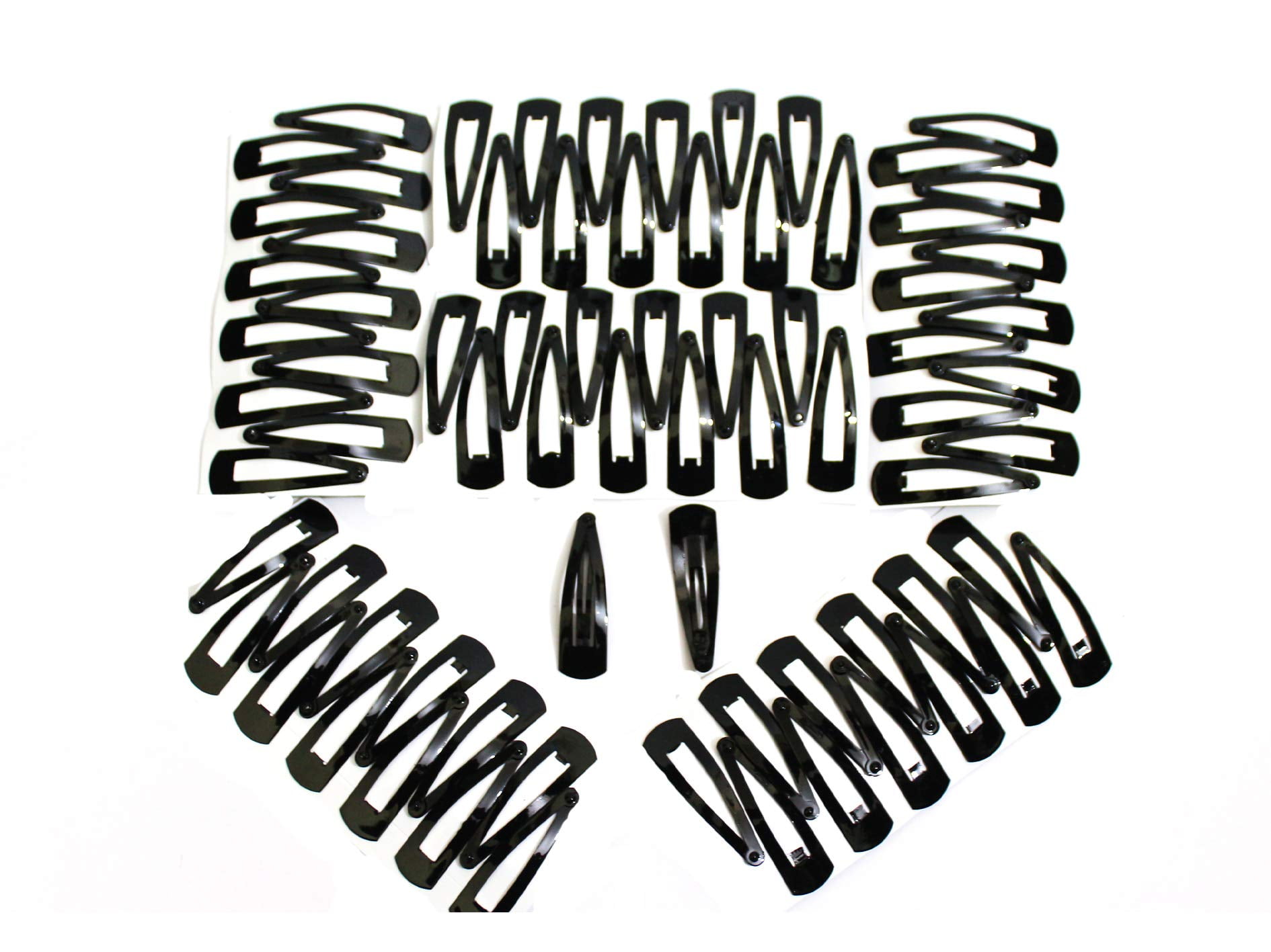 Vaidehi 36 Pair Metal Tik-Tak Hair Clips for Girls & Women, Black, Pack of 72