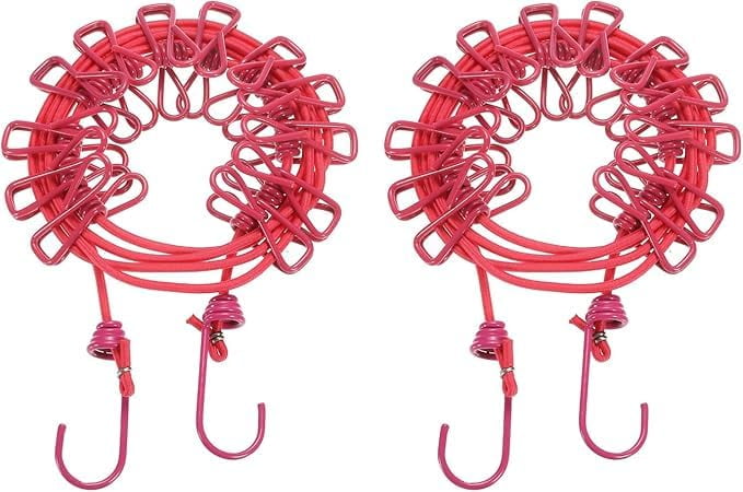 Vaidehi Cloth Drying Rope with Hooks Elastic Cloth Hanging Rope for ...