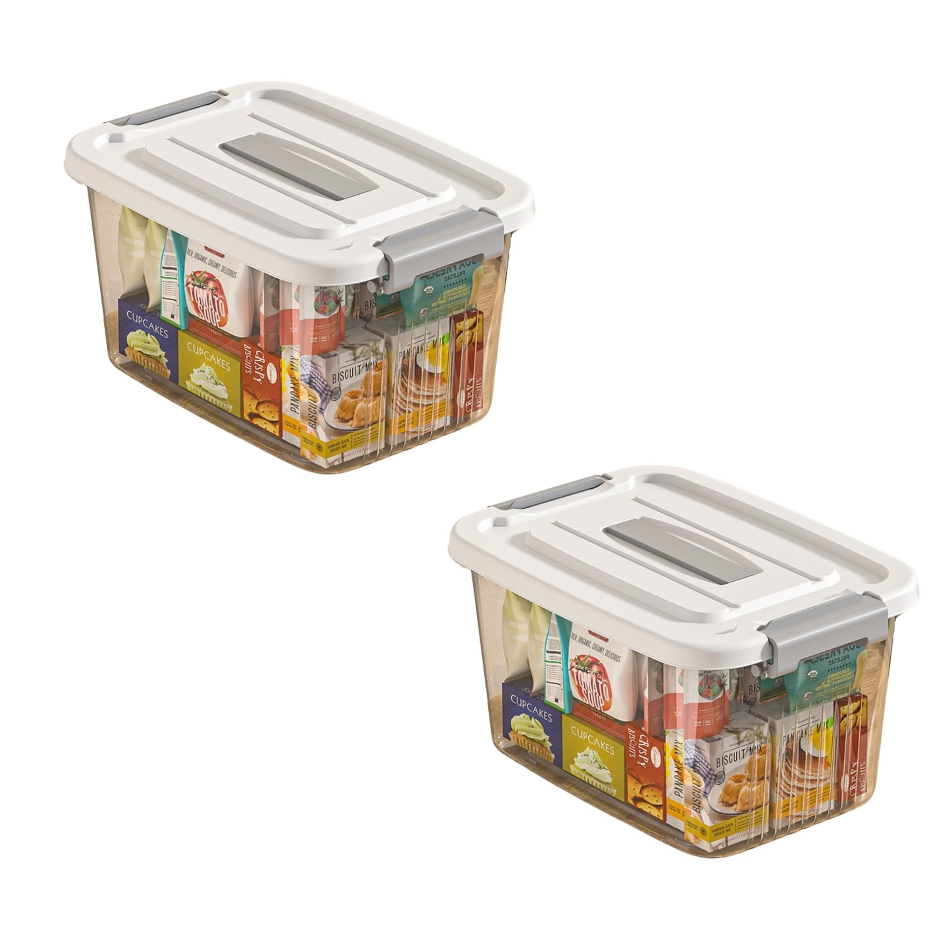 Vaidehi Plastic Storage Bins With Latching Lids Stackable Storage ...