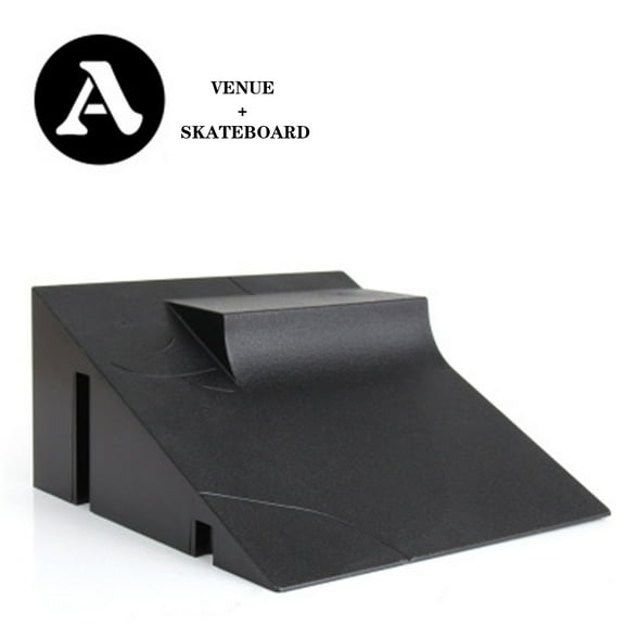 Vaidha Ultimate Finger Skateboard Ramp & Rail Kit - ABS Plastic Training Props for Fingerboard Tricks, Includes 1 Ramp & 1 Skateboard - Great Gift for Skate Lovers Age 13+