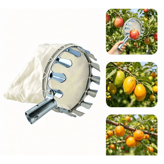 Vaidhai Fruit Picker Basket, Lightweight Twist-On Fruit Picking Tool with Basket for Avocado Acorn Lemon Pear Mango Tree Picker