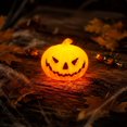 thumbnail image 1 of Halloween Pumpkin Decorations Outdoor Indoor,  Mini Pumpkin Night Light Table Decor, Weather Resistant Small Pumpkin Figurine for Desk Shelf Halloween Party Indoor Home Decorations 1.97*2.17in 1 Pack, 1 of 5