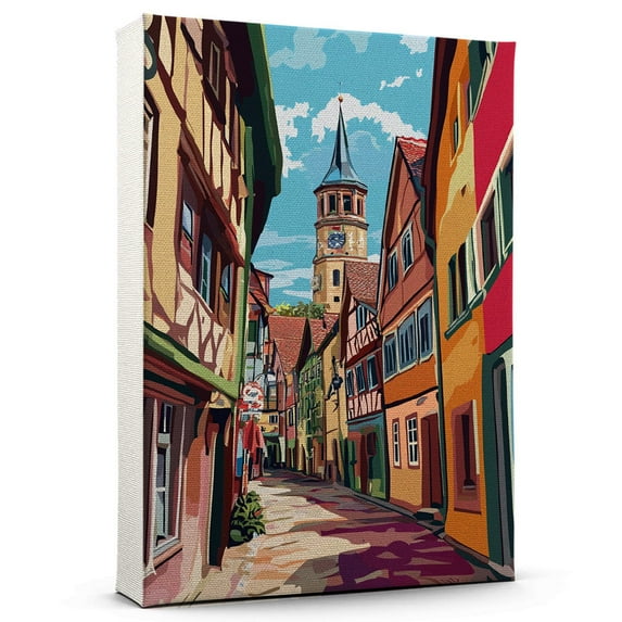 Vaihingen an der Enz Canvass Vintage, Germany Travel Prints Wall Art, Vaihingen an der Enz Travel Canvas, Germany Travel Colorful Canvas - 100AZ1418