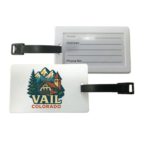 Vail Colorado Vintage Design Souvenir Luggage Tag