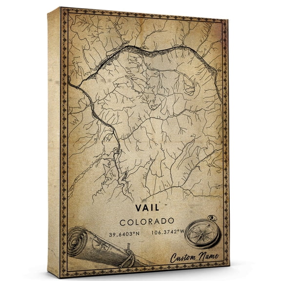 Vail Map Poster, Colorado Map Art Poster, Canvas, Vail Map City vintage Poster, Street Map Artwork Poster, Vail Map Canvas - 89AZ37
