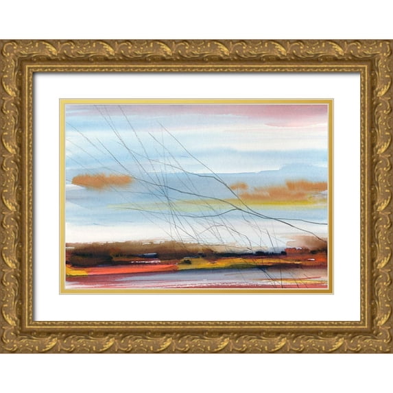 Vainio, Caryn 18x14 Gold Ornate Wood Framed with Double Matting Museum Art Print Titled - Still Air