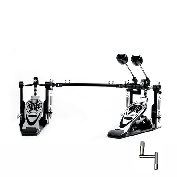 Vaisoeny Double Bass Drum Pedal, Double Chain Double Bass Pedal, Double Kick Pedal for Bass Drum,Drum Set Kit and Electronic Drums (V-VZ14)