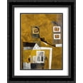 thumbnail image 1 of Vajda Lajos 2x Matted 20x24 Black Ornate Framed Art Print 'Floating Houses', 1 of 2